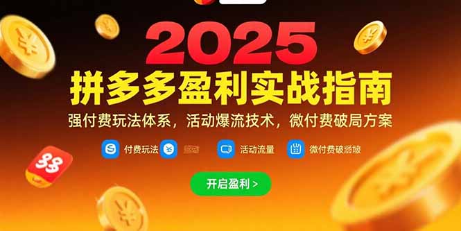 拼多多盈利实战指南，强付费玩法，活动爆流技术，微付费破局方案(更新7月-yingqiuwz