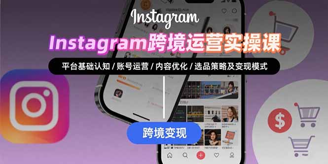 Instagram跨境运营实战：平台认知/账号运营/内容优化/选品策略及变现模式-yingqiuwz