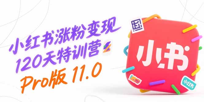 小红书涨粉变现120天特训营Pro版11.0：从0到1掌握平台运营,内容制作和变现-yingqiuwz