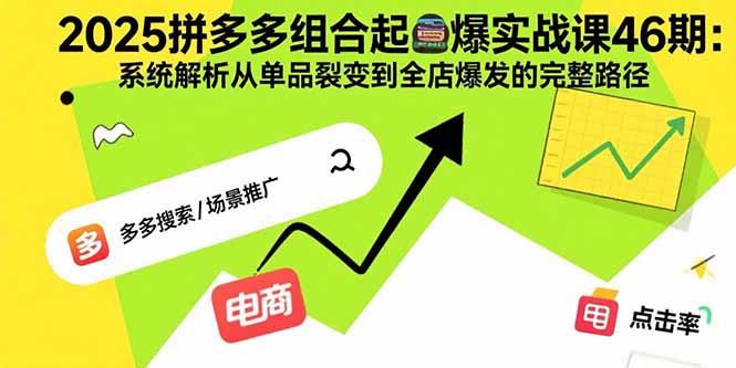 2025拼多多组合起爆实战课46期：系统解析从单品裂变到全店爆发的完整路径-yingqiuwz