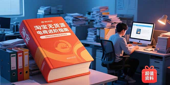 淘宝无货源电商进阶指南，包含新人课、进阶课，配套资料，蓝海选品等-yingqiuwz