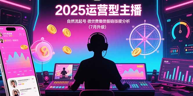 2025运营型主播：自然流起号，微付费投放技巧，罗盘数据深度解析(7月更新-yingqiuwz