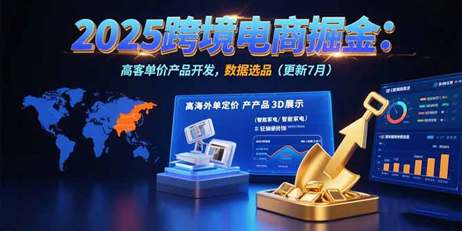 2025跨境电商掘金：蓝海市场定位，高客单价产品开发，数据选品(更新7月-yingqiuwz