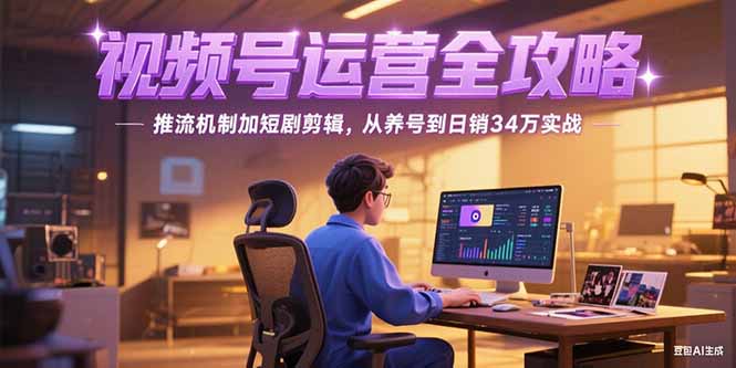 2025视频号运营全攻略，推流机制加短剧剪辑，从养号到日销34万实战-yingqiuwz