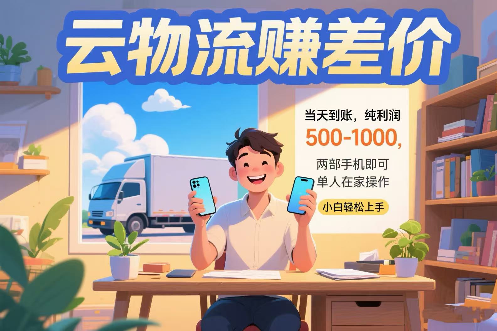云物流赚差价 当天到账纯利润500-1000 两部手机即可 可单人在家操作 小…-yingqiuwz