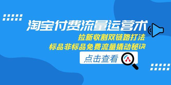 淘宝付费流量运营术，拉新收割双链路打法，标品非标品免费流量撬动秘诀-yingqiuwz