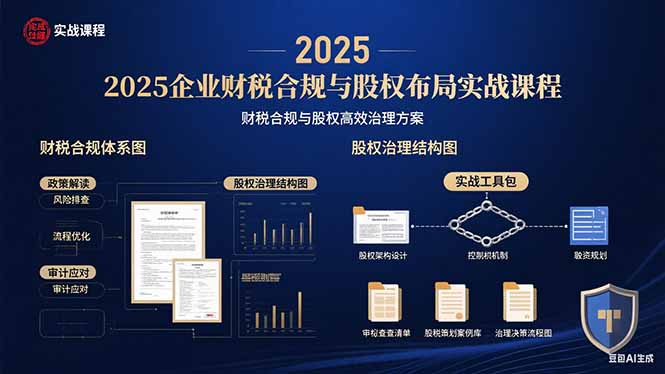 2025企业财税合规与股权布局的实战课程：财税合规与股权高效治理方案-yingqiuwz