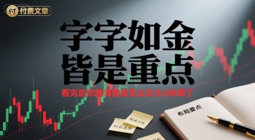 付费文章：字字如金 皆是重点， 看完后 你就清楚该怎么在大A布局了-yingqiuwz