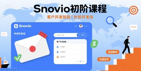 Snovio初阶课程，客户开发技能，外贸开发信-yingqiuwz