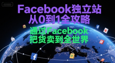 Facebook独立站从0到1全攻略，通过FacebboK把货卖到全世界-yingqiuwz