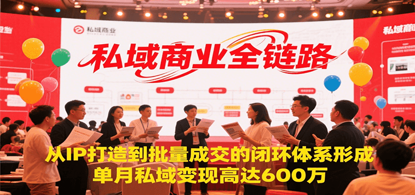 私域商业全链路，从IP打造到批量成交的闭环体系形成，单月私域变现600万-yingqiuwz