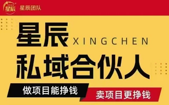 全网首发星辰私域项目合集，最新实操玩法，短期快速实现变现-yingqiuwz