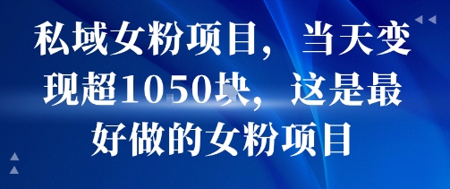 私域女粉项目，当天变现超1k，这是最好做的女粉项目，可放大操作-yingqiuwz