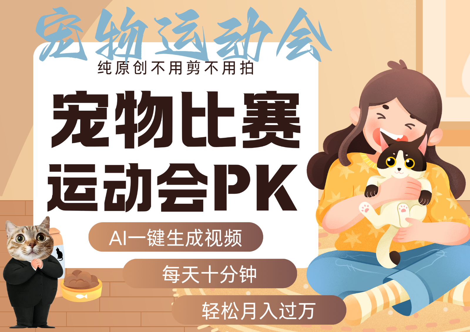 AI萌宠运动员跳水 射击 篮球 足球比赛 每天十分钟 附详细提示词文案库 代替做…-yingqiuwz