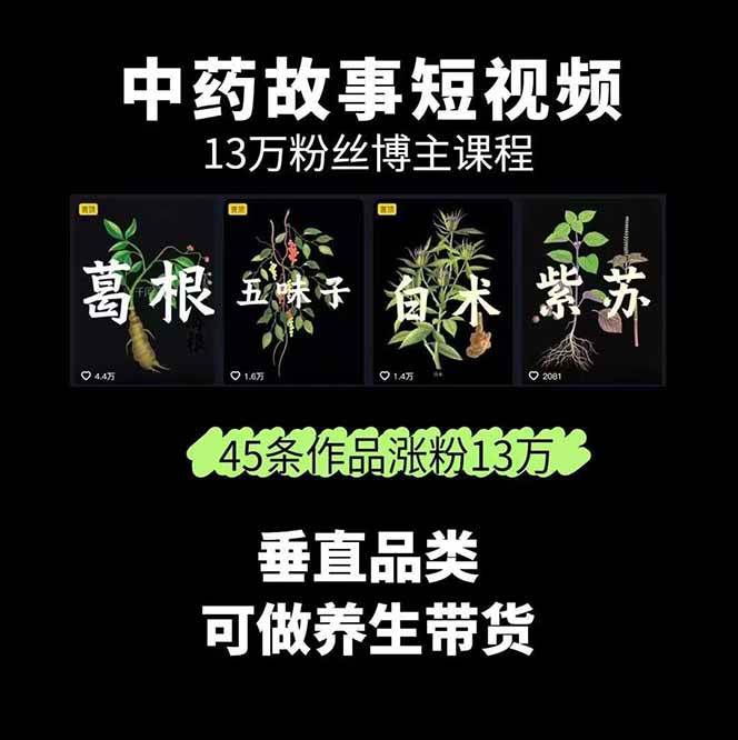 图片[2]-中药文化赛道：溯源故事开发，AI工具实战，平台运营，全方位解锁中医流量变现新路径-yingqiuwz