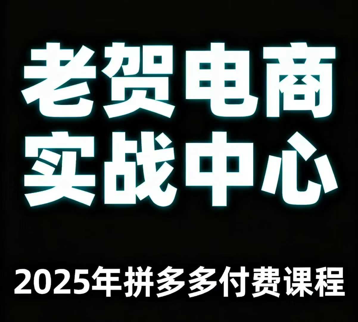 老贺电商2025年拼多多付费课程，用通俗易懂的方法告诉你多多怎么玩-yingqiuwz