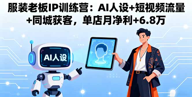 服装老板IP训练营：AI人设+短视频流量+同城获客，单店月净利+6.8万-yingqiuwz