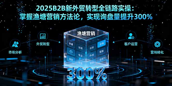 2025B2B新外贸转型全链路实操：掌握渔塘营销方法论，实现询盘量提升300%-yingqiuwz