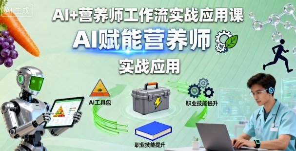 AI+营养师工作流实战应用课，AI赋能营养师-yingqiuwz